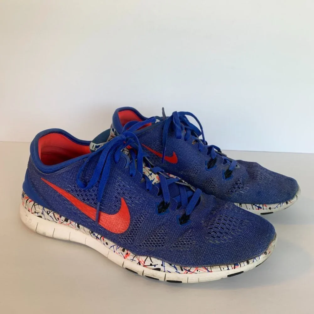 Nike Free 5.0 Blue & Crimson Training Shoe